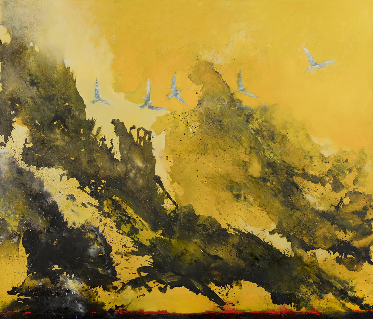 Friedensfeier LEA Ellwangen - Entkommen, 220 cm x 190 cm | Foto: Andreas Bogenschütz